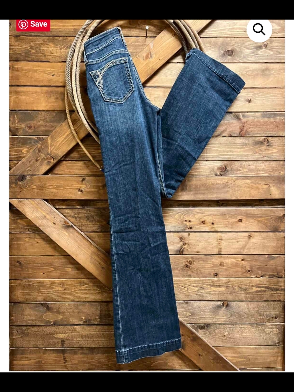 Ariat Dark Blue Flare Jeans with Contrast Stitching